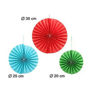 Fan Ø 30 cm 3 Pieces Multicolour