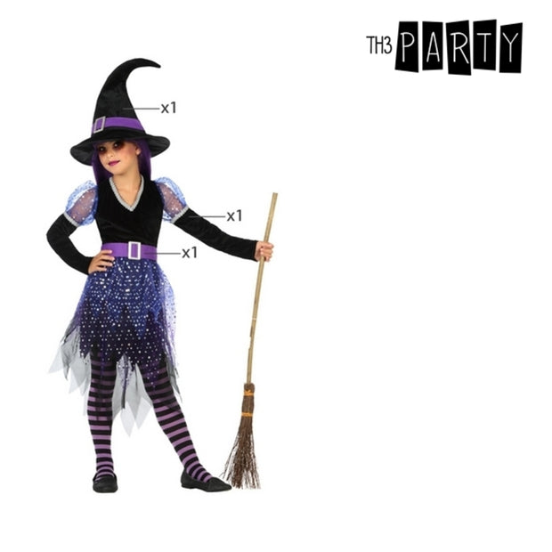 Costume for Children Witch Purple (3 Pcs)