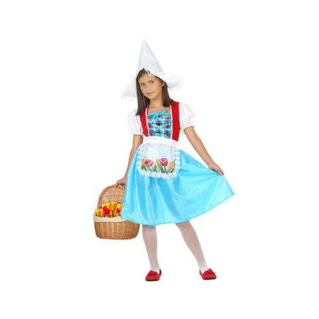 Costume for Children Dutchwoman Blue (3 pcs)