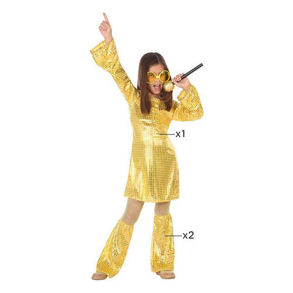 Costume for Children Disco Golden (3 pcs)
