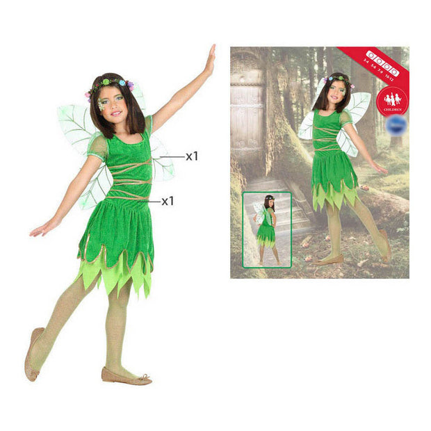 Costume for Children Fairy of Spring Green (2 pcs)