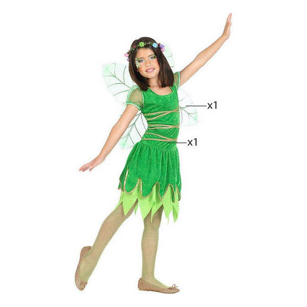 Costume for Children Fairy of Spring Green (2 pcs)