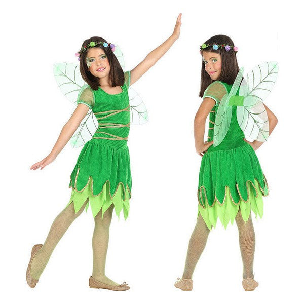 Costume for Children Fairy of Spring Green (2 pcs)