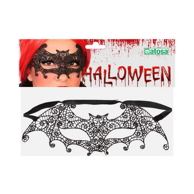 Blindfold Bat Black Polyester Halloween