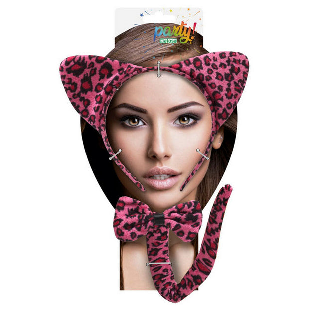 Headband Tigress Set Fuchsia animals