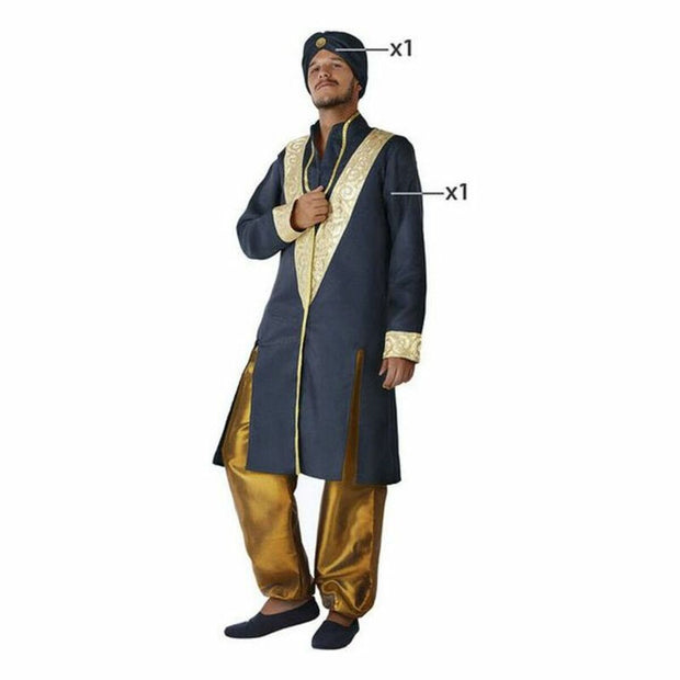 Costume for Adults Arab Sheik Blue Golden