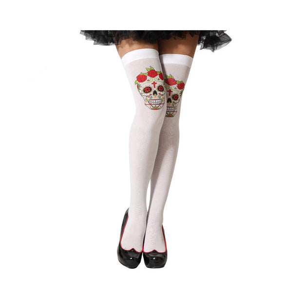 Stockings White Skull Mexico