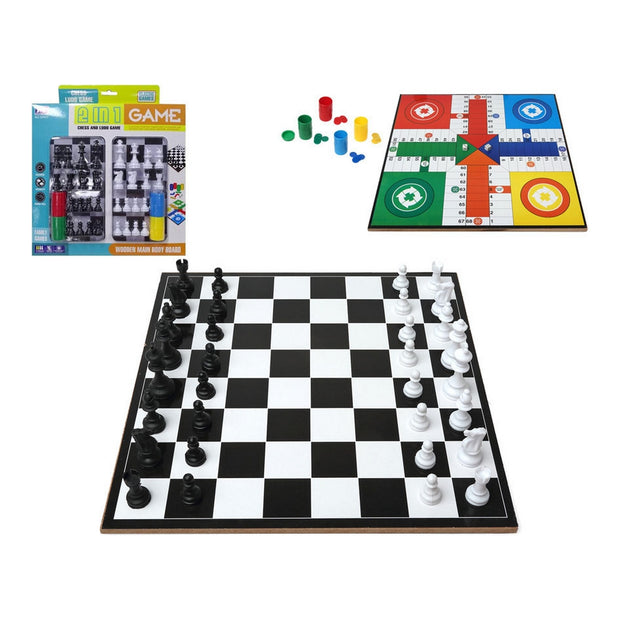 Parchís, Chess and Checkers Board (35 x 30 cm)