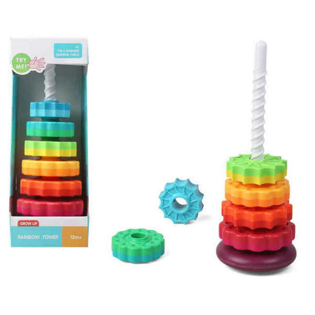 Construction set Rainbow Tower Multicolour (41 x 15 cm)