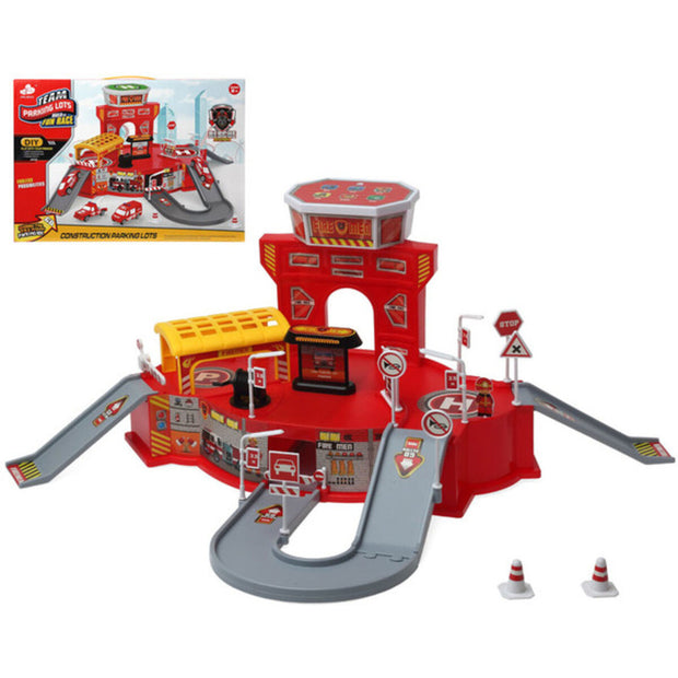 Track with Ramps Red Fire Station