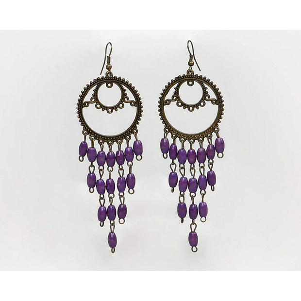 Earrings Purple