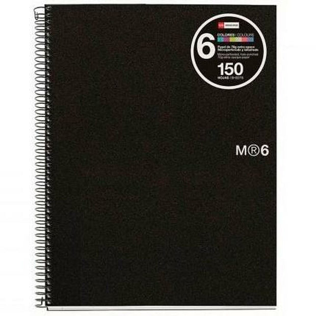 Notebook Miquelrius Micro perforated Graphite A4 5 Units