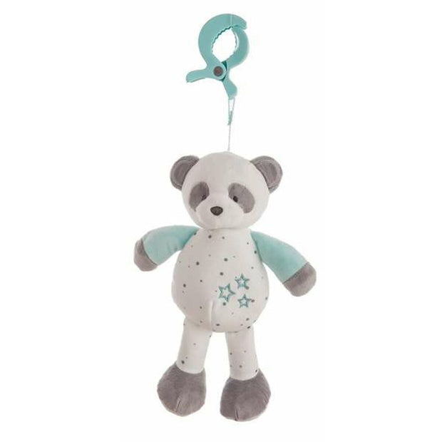 Rattle Cuddly Toy Turquoise Panda bear (25cm)