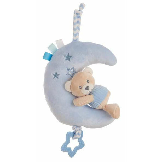 Rattle Cuddly Toy Blue Bear Moon Velvet (25cm)