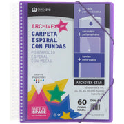 Organiser Folder Carchivo Archivex-Star 60 Covers A4 8 Units Spiral