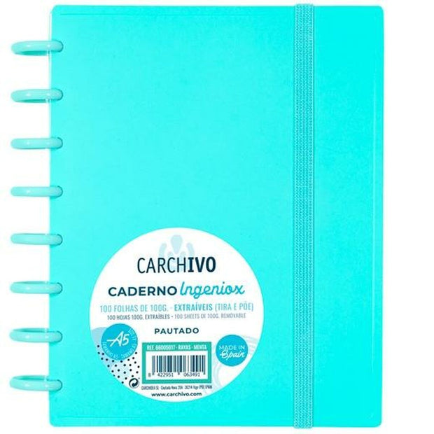 Notebook Carchivo Ingeniox A5 Mint 100 Sheets