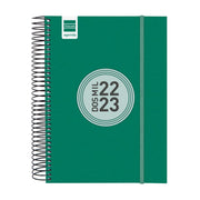 Diary Finocam 2022-2023 School Green (17 x 21,2 x 2,5 cm)