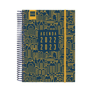 Diary Finocam 2022-2023 School Blue Quarto (17 x 21,2 x 2,2 cm)