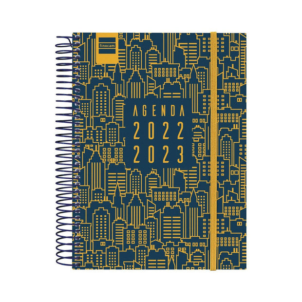 Diary Finocam 2022-2023 School Blue Quarto (17 x 21,2 x 2,2 cm)