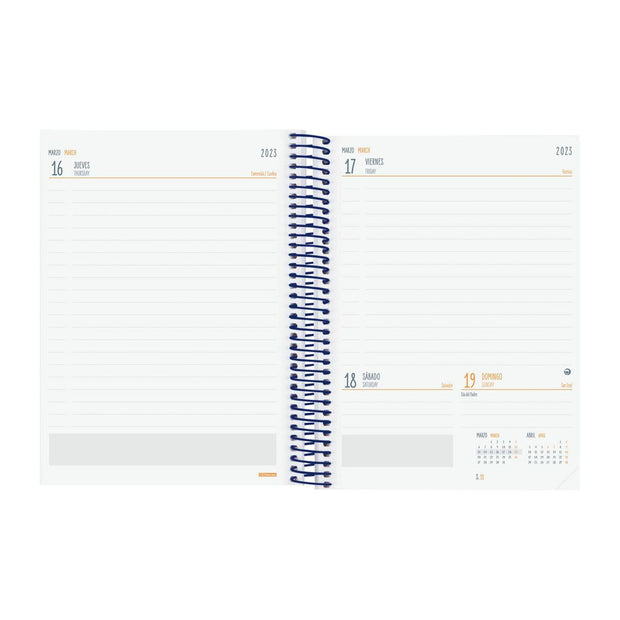 Diary Finocam 2022-2023 School Blue Quarto (17 x 21,2 x 2,2 cm)