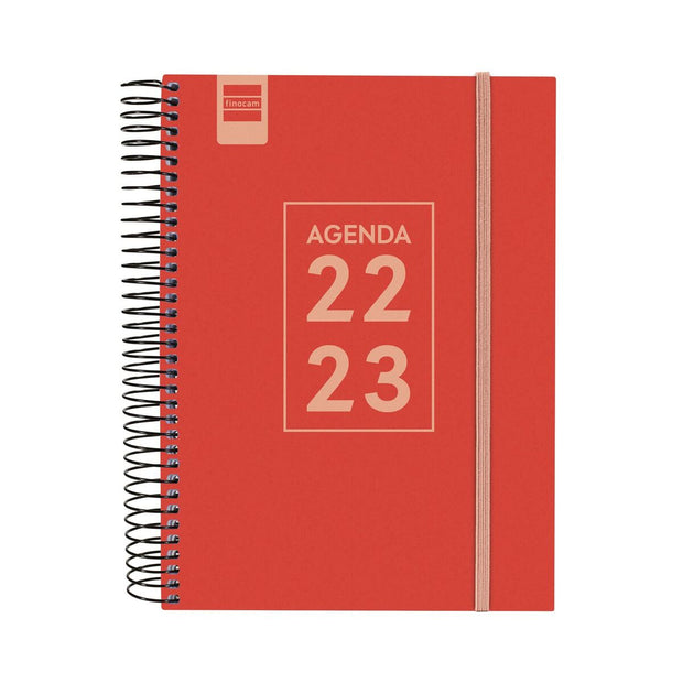 Diary Finocam 2022-2023 School Red Quarto (17 x 21,2 x 2,2 cm)