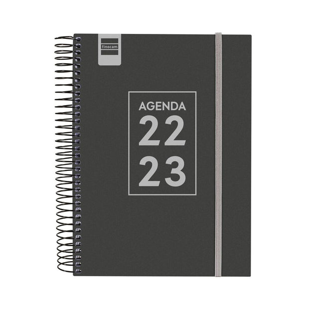 Diary Finocam 2022-2023 School Black Quarto (17 x 21,2 x 2,2 cm)