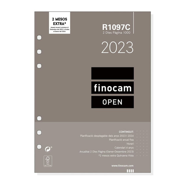 Diary Finocam OPEN R1097 Replacement 2023 (15,5 x 21,5 cm)