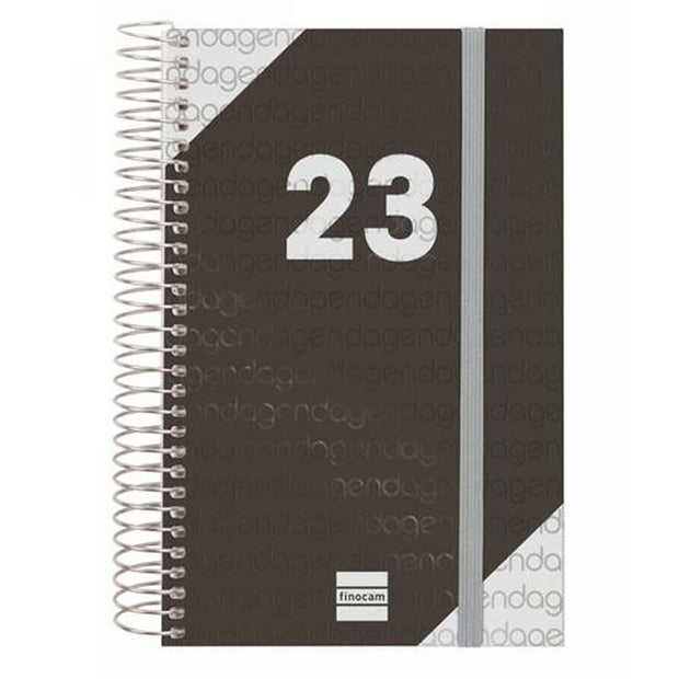 Diary Finocam YEAR E5 2023 Black (11,7 x 18,1 cm)