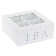 Teebox DKD Home Decor Weiß Holz MDF (18 x 18 x 8 cm)