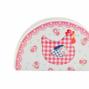 Serviettenring DKD Home Decor Huhn Rot aus Keramik