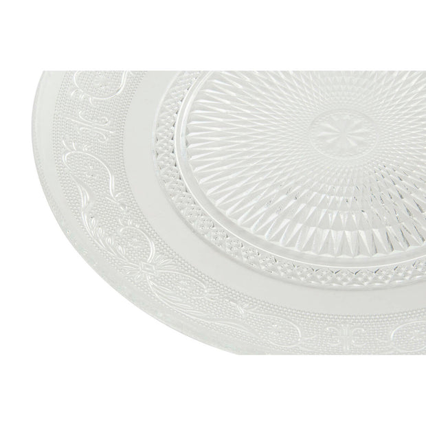 Flad plade DKD Home Decor Kristall Durchsichtig