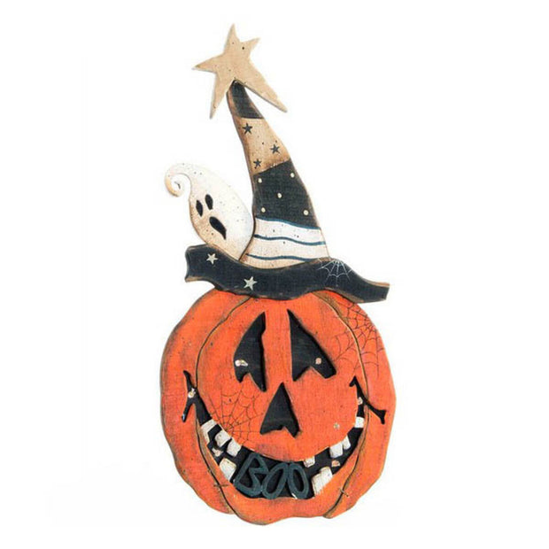 Halloween Decorations DKD Home Decor Wood Pumpkin (18 x 33 cm)