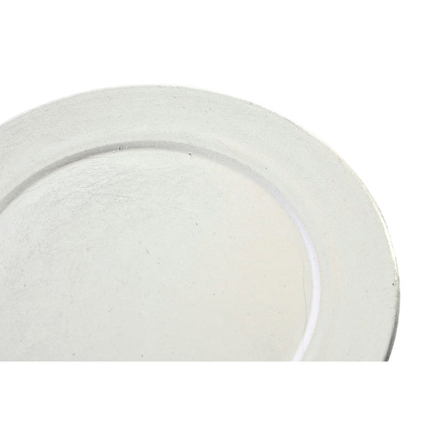 Flad plade DKD Home Decor Silber PP (13 x 13 x 13 cm)