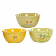 Schale DKD Home Decor Steingut (3 pcs) (14 x 14 x 7 cm)
