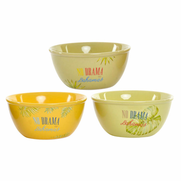 Schale DKD Home Decor Steingut (3 pcs) (14 x 14 x 7 cm)