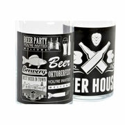 Bierglas DKD Home Decor Kristall Schwarz Durchsichtig (2 Stück)