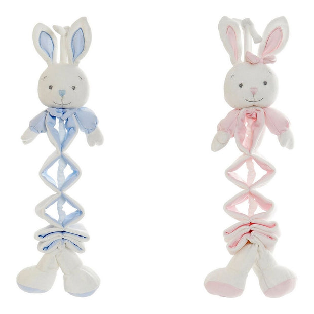 Fluffy toy DKD Home Decor Pink Celeste (19 x 8 x 27 cm) (2 pcs)