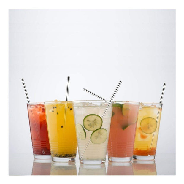 Trinkhalm wiederverwendbar DKD Home Decor Edelstahl (10 pcs)