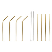 Trinkhalm wiederverwendbar DKD Home Decor Edelstahl (10 pcs)