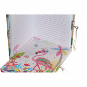 Diary with accessories DKD Home Decor Blue Pink (13.5 x 1 x 18 cm) (23 x 5.4 x 18.5 cm)