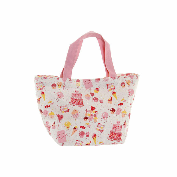 Multi-use Bag DKD Home Decor Pink Canvas (1 pcs) (34 x 14 x 32 cm)