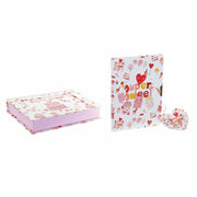 Diary with accessories DKD Home Decor ‎ Pink (15.3 x 3.5 x 19.9 cm) (13.3 x 0.7 x 18 cm)