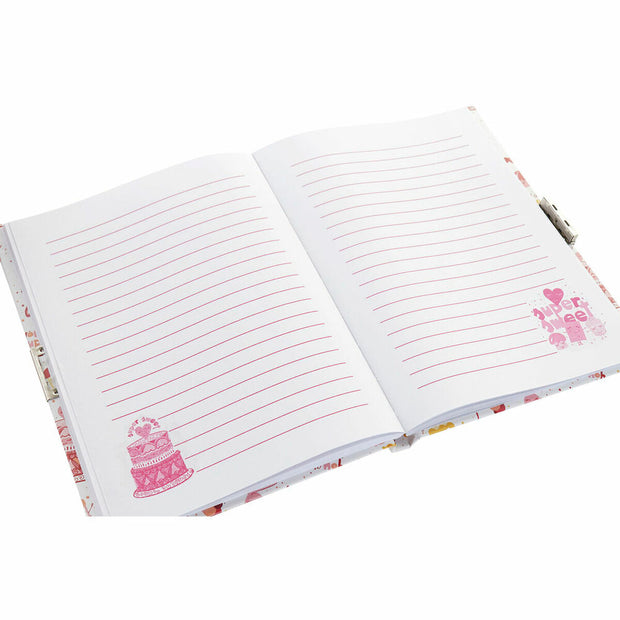 Diary with accessories DKD Home Decor ‎ Pink (15.3 x 3.5 x 19.9 cm) (13.3 x 0.7 x 18 cm)