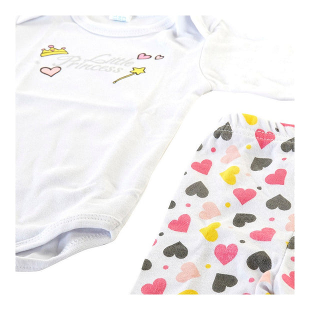 Gift Set for Babies DKD Home Decor 0-6 Months Cotton Hearts (2 pcs)