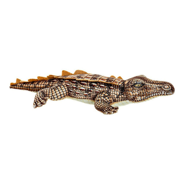 Fluffy toy DKD Home Decor Brown Polyester Crocodile (46 x 22 x 8 cm)