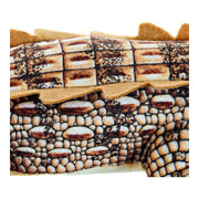 Fluffy toy DKD Home Decor Brown Polyester Crocodile (46 x 22 x 8 cm)