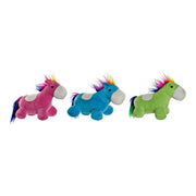 Fluffy toy DKD Home Decor Blue Green Pink Polyester Horse (3 pcs) (33 x 20 x 26 cm)