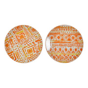 Flacher Teller DKD Home Decor Porzellan (2 pcs) (27 x 2 x 2 cm)