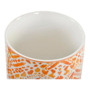 Gefäß DKD Home Decor ‎S3014770 Porzellan Orange (9,8 x 9,8 x 10 cm) (2 Stück)