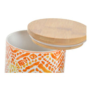 Gefäß DKD Home Decor ‎S3014771 Porzellan Orange (9,8 x 9,8 x 15,5 cm) (2 Stück)